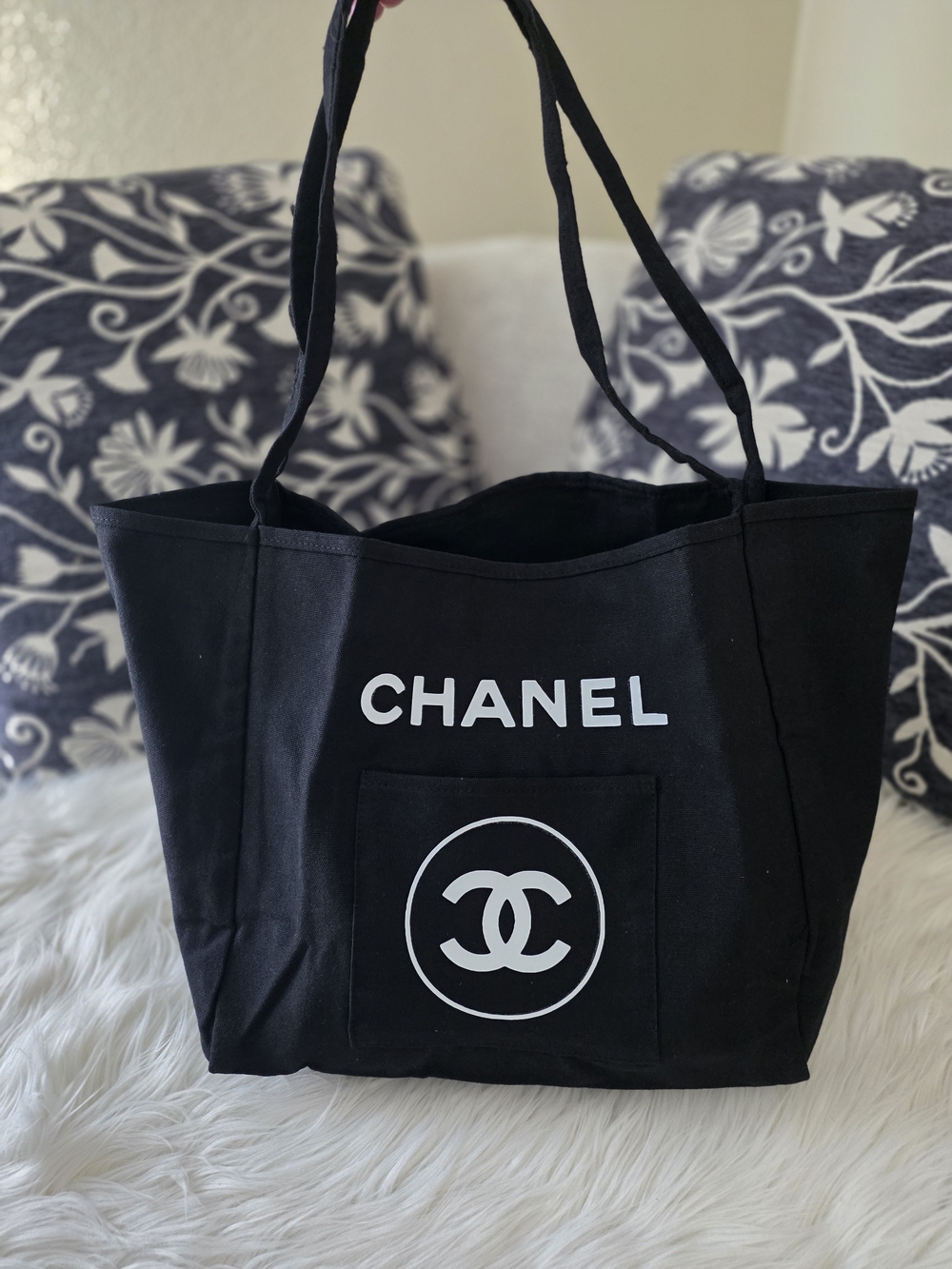 Black Canvas Tote Bag